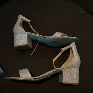 Blue by Betsey Johnson Glitter Block Heel